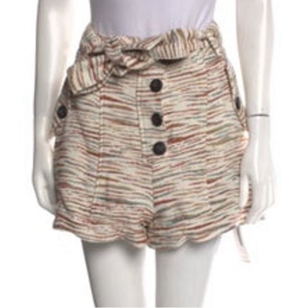 Sezane striped mini shorts